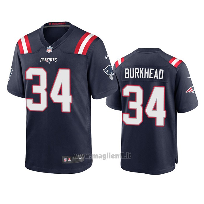 Maglia NFL Game New England Patriots Rex Burkhead 2020 Blu